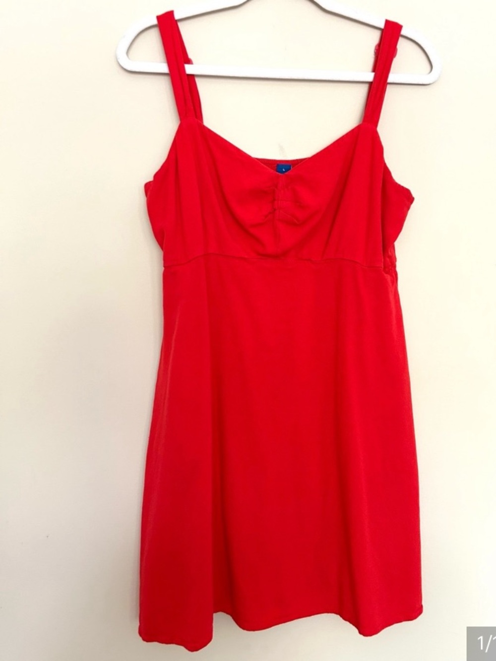 Old Navy Bright Red Spaghetti Adjustable Strap Slip Flowy Dress